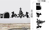 3D Sticker Decoratie Familie Baby Muis Gat Muurstickers voor kinderen Kamers Decals Vinyl Wall Art decoratie Home Vintage muurschildering Kerstdecoratie - Mice4 / Large