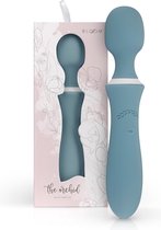 The Orchid Wand Vibrator – Vibrators voor Vrouwen – Stijlvolle Wand Vibrator – Inclusief Oogmasker en Toy Bag - Blauw