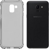 Backcover Shockproof TPU 1.5mm - Telefoonhoesje - Hoesje voor Samsung J6 2018 - Transparant Zwart