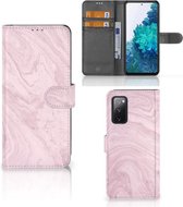 GSM Hoesje Geschikt voor Samsung Galaxy S20FE Flip Case Marble Pink