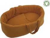 Poppendraagmand Oker Mousseline