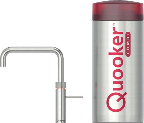 Quooker Fusion Square Kokendwaterkraan met Combi Reservoir 22FSRVS, RVS
