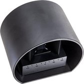 Round Wandlamp LED zwart dimbaar 220lm 2700k IP65 - Modern - Lampidee - 2 jaar garantie