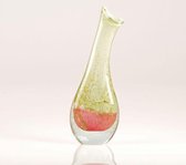Design vaas Lampadina - Fidrio MISTIQUE PINK - glas, mondgeblazen bloemenvaas - diameter 11 cm hoogte 30 cm
