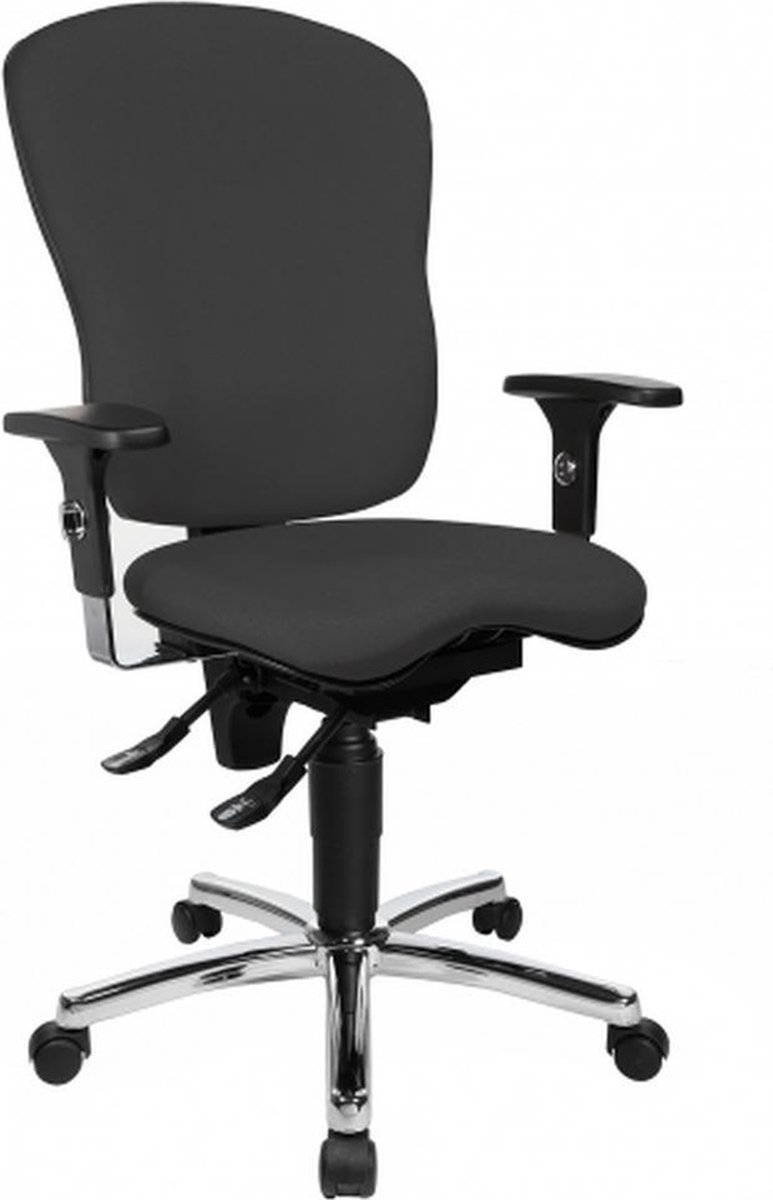 Bureaustoel - Verstelbare Armleuning - Stof - Grafiet - Ergonomisch