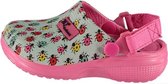 Xq Gardenwear Tuinklomp Meisjes Rubber Mintgroen/roze Mt 35/36