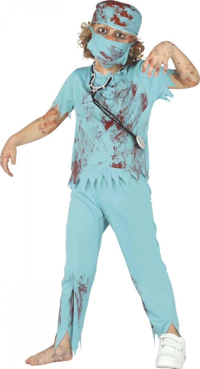 Fiestas Guirca Zombiepak Jongens Polyester Blauw Mt 10-12 Jaar