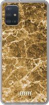 6F hoesje - geschikt voor Samsung Galaxy A52 - Transparant TPU Case - Gold Marble #ffffff