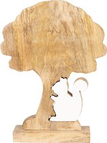 Clayre & Eef Decoratie Boom 18*5*13 cm Bruin Hout Decoratief Figuur Decoratieve Accessoires Woonaccessoires