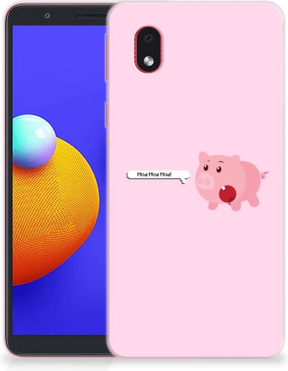Samsung Galaxy A01 Core Telefoonhoesje met Naam Pig Mud