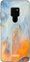 Huawei Mate 20 Hoesje Transparant TPU Case - Fire Against Water #ffffff