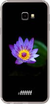 6F hoesje - geschikt voor Samsung Galaxy J4 Plus -  Transparant TPU Case - Purple Flower in the Dark #ffffff