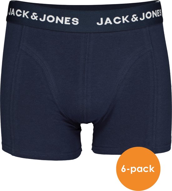 JACK & JONES boxers Jacanthony trunks (6-pack) - navy blauw -  Maat: