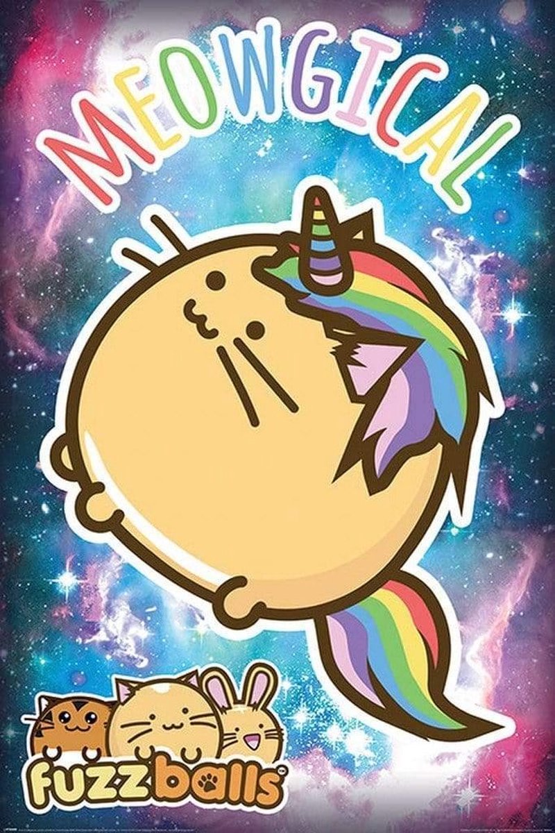 Pyramid Fuzzballs Meowgical Poster 61x91.5cm Multi color