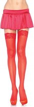 Stockings Jarratelkousen Jarratelgordel Panty Dames Sexy Ondergoed - Rood - 100% nylon - Leg Avenue®