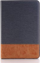 iPad mini 4 / iPad mini (2019) canvas book case - blauw grijs