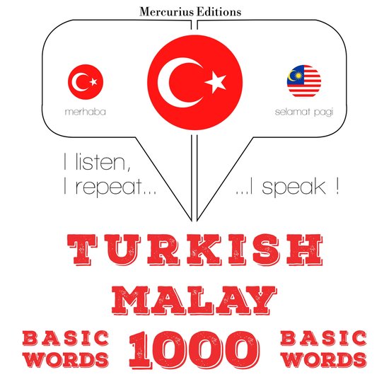 Türkçe - Malayca: 1000 temel kelime - cover
