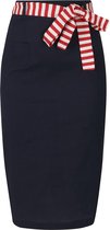 Collectif Marinella 40's Pencil Rok Navy