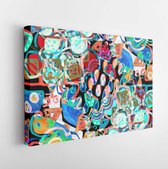 Creative seamless pattern with beautiful bright abstract shapes. Colorful texture for any kind of a design. Graphic abstract background. Contemporary art. Trendy modern style. - Mo