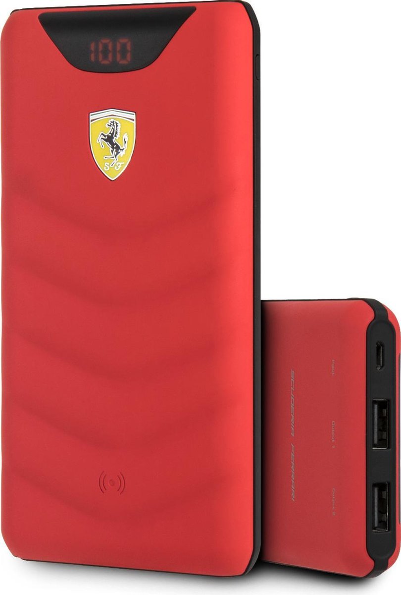 Ferrari draadloze powerbank van 10000 mAh - rood