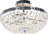 QAZQA mondrian - Klassieke Plafondlamp - 3 lichts - Ø 350 mm - Staal -  Woonkamer | Slaapkamer | Keuken