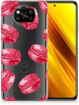 Hoesje Bumper Xiaomi Poco X3 | Poco X3 Pro GSM Hoesje Transparant Pink Macarons
