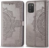 iMoshion Mandala Booktype Samsung Galaxy A02s hoesje - Grijs