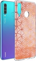 iMoshion Design voor de Huawei P30 Lite hoesje - Ring - Roze / Goud