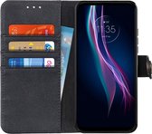 KHAZNEH Motorola Moto One Fusion Plus Hoesje Book Case Zwart
