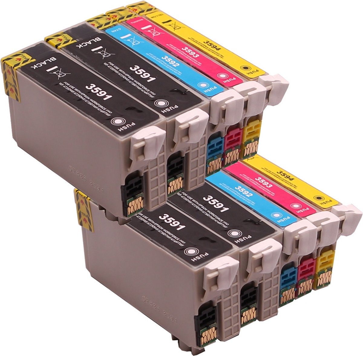 Set 10x Huismerk Inkt Cartridge Geschikt Voor Epson 35xl Voor Epson Workforce Pro 0018