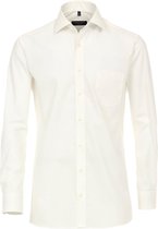 CASA MODA modern fit overhemd - mouwlengte 7 - beige / off white - Strijkvriendelijk - Boordmaat: 43