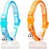 Duvo+ Kattenhalsband python nylon Oranje 20-30cm / 10mm, LET OP PER STUK, ALLEEN DE KLEUR ORANJE WORD GELEVERD !!