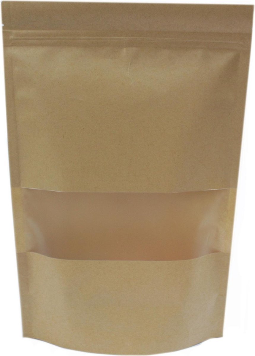 10x Kraft Window Bag 18x26 cm