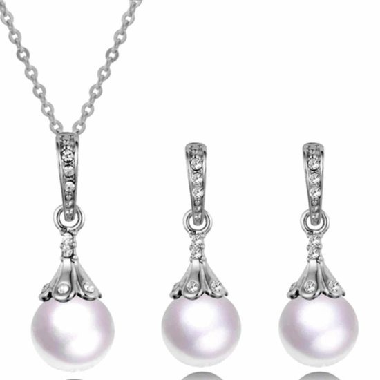 Ensemble de bijoux avec perles (collier et boucles d'oreilles) | bol.com