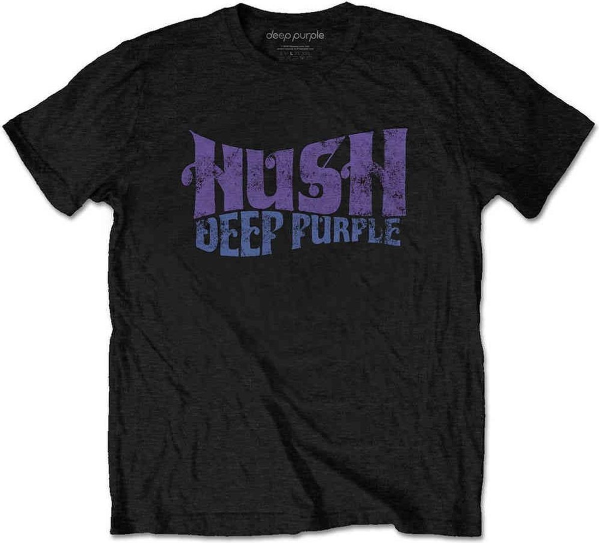 Deep Purple - Hush Heren T-shirt - L - Zwart