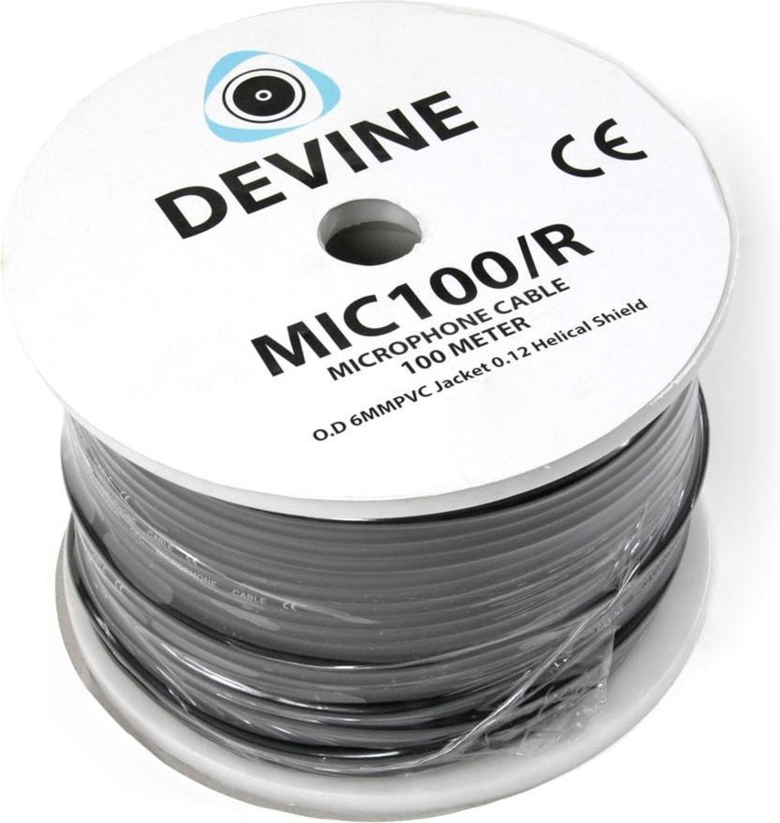 Devine MIC100/R audiokabel, 2x 0.226 mm², ø 6 mm, 100 m