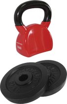 Tunturi - Fitness Set - Halterschijven 2 x 2,5 kg - Kettlebell 10 kg