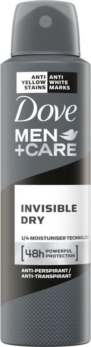 Dove Men+Care Invisible Dry Anti-transpirant Deodorant - 6 x 150 ml - Voordeelverpakking