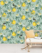 Bloemen & Dieren Behang - Crowned  Mural - Behangpapier Slaapkamer - 200cm x 280cm - Mat Vliesbehang - Creative Lab Amsterdam