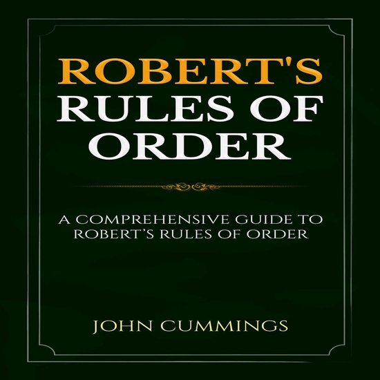 Robert's Rules of Order - cover