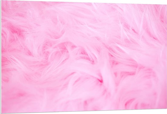 Forex - Roze schapenvachtje  - 120x80cm Foto op Forex
