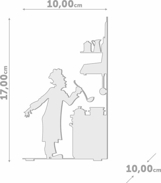 Balvi boekensteun Le Chef zwart metaal