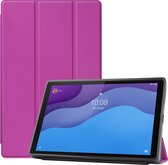 Tablet hoes geschikt voor Lenovo Tab M10 - 10.1 inch - TB-X306f - Book Case met TPU cover - Paars