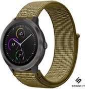 Strap-it Smartwatch bandje nylon - geschikt voor Garmin Vivoactive 4 45mm / Garmin Venu 2 - olijfgroen