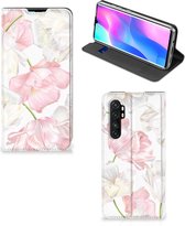Stand Case Hoesje Cadeau voor Mama Xiaomi Mi Note 10 Lite Smart Cover Mooie Bloemen