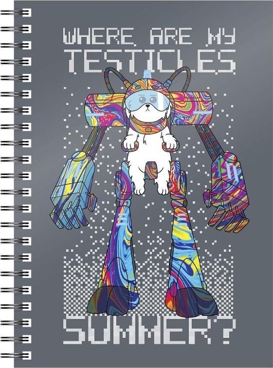 Rick and Morty: Where Are My Testicles Spiral Notebook