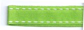 SR1207-05 Ribbon 16mm 20mtr with white stitched end (05) green