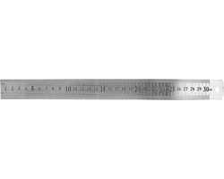 Creotime Liniaal 30 Cm Metaal Zilver