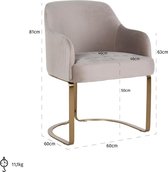 Eetkamerstoel velvet velours gouden poten (r-000SP38048)