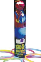 4x stuks Glow in the dark breeklicht armbandjes 20 cm - Carnaval feestartikelen - Neon party